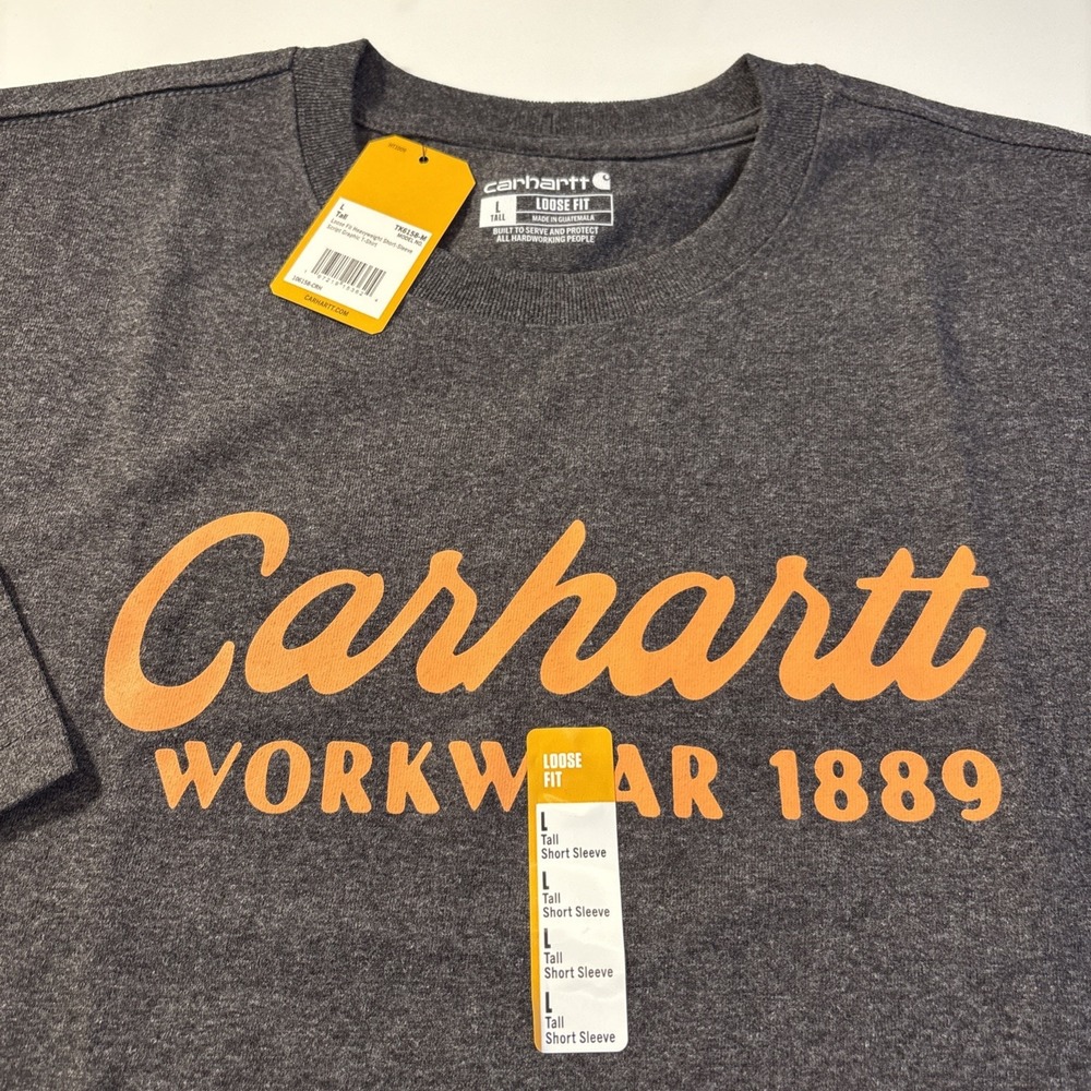 CARHARTT Workwear 1889 Loose Fit‎ Heavyweight Graphic T-shirt Men's Large TALL - Picture 2 of 6